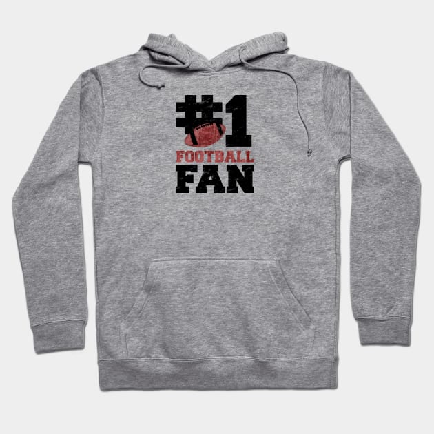 #1 football fan Hoodie by artsytee